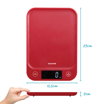 Buy Salter,SALTER 5kg Digital Kitchen Scale - Red - Gadcet UK | UK | London | Scotland | Wales| Near Me | Cheap | Pay In 3 | Smart Scale