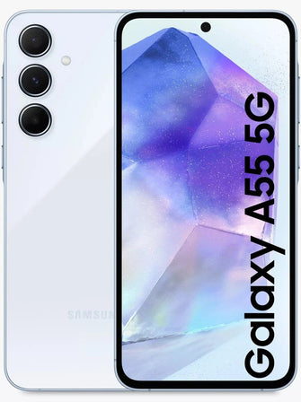 Buy Samsung,Samsung Galaxy A55 5g 128GB, 8GB RAM Dual Sim, Awesome Iceblue - Unlocked - International Model - Gadcet UK | UK | London | Scotland | Wales| Near Me | Cheap | Pay In 3 | Mobile Phone