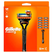 GILLETTE FUSION5 VALUE PACK: HANDLE + 10 RAZOR BLADES - 1