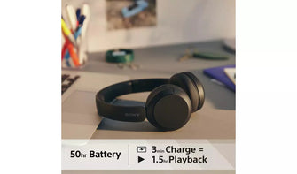 Sony WH-CH520 Wireless Bluetooth Headphones - up to 50 Hours Battery Life with Quick Charge, On-ear style - Black - 4