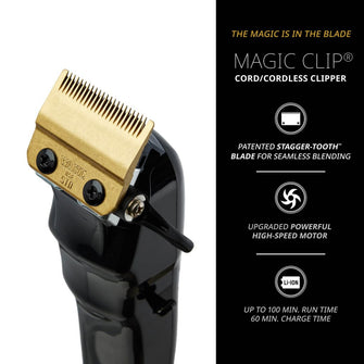 Wahl Black Wireless Magic Clip Trimmer - For Unisex Adults, Grooming Enthusiasts & Professionals