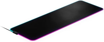 Buy SteelSeries,SteelSeries QcK Prism Cloth Gaming Mouse Pad - 2-zone RGB Illumination - Real-time Event Lighting - Optimized For Gaming Sensors - Size XL (900 x 300 x 2mm) - Black + RGB - Gadcet UK | UK | London | Scotland | Wales| Near Me | Cheap | Pay In 3 | Mouse Pads