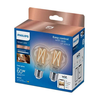 Buy Philips,Philips WiZ E27 60W LED Cool white & warm white A60 Non-dimmable Light bulb Pack of 2 - Gadcet UK | UK | London | Scotland | Wales| Near Me | Cheap | Pay In 3 | Electronics