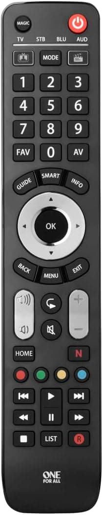 Buy One For All,One For All Evolve 4 URC7145 Universal Remote Control - Gadcet UK | UK | London | Scotland | Wales| Ireland | Near Me | Cheap | Pay In 3 | Remote Controls