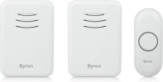 Buy Byron,Byron Wireless Doorbell Set Twin Pack - Portable & Plug-In, 150m Range, 16 Melodies, White - Gadcet UK | UK | London | Scotland | Wales| Near Me | Cheap | Pay In 3 | Electronics