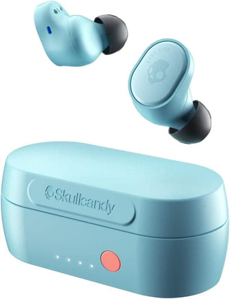 Skullcandy Sesh Evo True Wireless In-Ear Bluetooth Earbuds Compatible with iPhone and Android / Charging Case and Microphone / Great for Gym, Sports, and Gaming IP55 Water Dust Resistant - Blue - 1