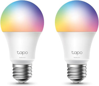 Tapo L530E (2-Pack) E27 Smart Bulb - Alexa & Google Voice Control, Multicolour, Dimmable, 8.3W (60W), Schedule, Timer, Energy Saving, Away Mode