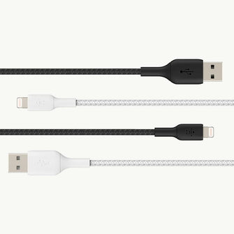 Buy Belkin,Belkin Braided Lightning Cable (Boost Charge Lightning To USB Cable IPhone, IPad, AirPods) MFi-Certified IPhone Charging Cable, Braided Lightning Cable (2m, Black) - Gadcet UK | UK | London | Scotland | Wales| Ireland | Near Me | Cheap | Pay In 3 | Mobile Phone Accessories