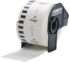 Brother DK-22223 Label Roll – Continuous Length Paper, Black on White, 50mm x 30.48m, Single Roll, Genuine Brother Supplies