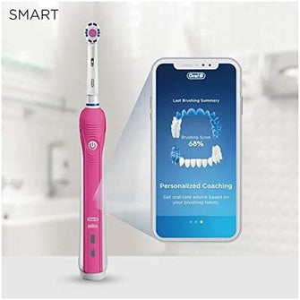 Oral-B Smart 4 4000 3D White Electric Toothbrush Rechargeable - Pink - 3