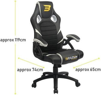 Puma Ergonomic Gaming Chair for Adults – PC/Office Computer Chair with High-Back Support – Black & Green