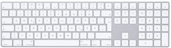 Apple Magic Keyboard with Numeric Keypad – Bluetooth, Rechargeable, British English, Silver – Compatible with Mac, iPad & iPhone