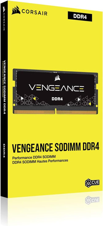 Buy Corsair,Corsair Vengeance SODIMM 16GB (1x16GB) DDR4 2666MHz CL18 Memory for Laptop/Notebooks (Intel 6th Generation Intel Core i5 and i7 Processor Support) Black - Gadcet UK | UK | London | Scotland | Wales| Ireland | Near Me | Cheap | Pay In 3 | Computer Components
