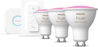 Buy Philips Hue,Philips Hue - Starterkit 3xGU10 & Bridge - White & Color Ambiance - Gadcet UK | UK | London | Scotland | Wales| Ireland | Near Me | Cheap | Pay In 3 | Household Appliances