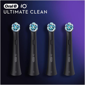 Buy Oral-B,Oral-B iO Ultimate Clean Electric Toothbrush Head, Twisted & Angled Bristles for Deeper Plaque Removal, Pack of 4 Toothbrush Heads, Black - Gadcet UK | UK | London | Scotland | Wales| Near Me | Cheap | Pay In 3 | Toothbrushes