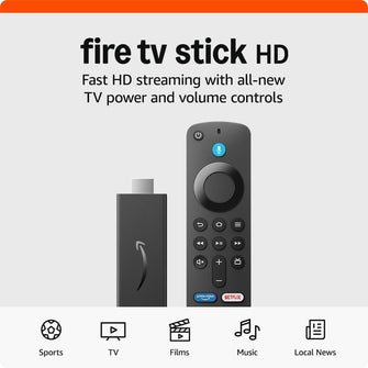 Amazon Fire TV Stick HD (Newest Gen) with Alexa Voice Remote – Free & Live TV, Smart Home Controls, HD Streaming