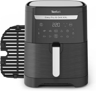 Tefal Easy Fry XXL 2-in-1 Digital Air Fryer & Grill, 6.5L x2, 8 Programs, Black, EY801827, Amazon Exclusive, 1830W