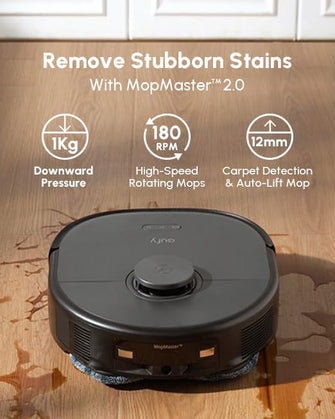 eufy X10 Pro Omni Robot Vacuum Cleaner with Mop - 8,000 Pa, Dual Mops, Auto-Lift, Carpet Detection, AI Obstacle Avoidance, Self-Emptying & Self-Refilling