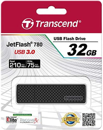 Transcend 32GB JetFlash 780 USB 3.1 Gen 1 Flash Drive – Lightweight, Compact, MLC Flash, Up to 400 MB/s – TS32GJF780