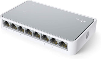 TP-Link TL-SF1008D 8-Port 10/100 Mbps Ethernet Switch – Plug & Play, No Configuration Needed, Desktop Hub & Splitter