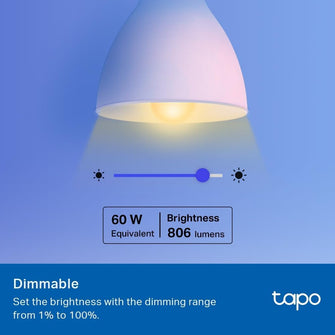 Tapo L530E (2-Pack) E27 Smart Bulb - Alexa & Google Voice Control, Multicolour, Dimmable, 8.3W (60W), Schedule, Timer, Energy Saving, Away Mode