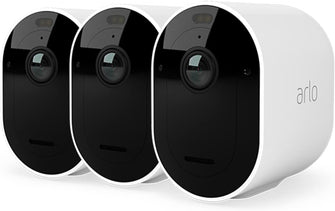 Buy Arlo,Arlo Pro 4 Security Camera Outdoor, 2K HDR, Wireless CCTV, 6-Month Battery, Colour Night Vision, 2-Way Audio, Built-in Siren, No Hub Needed, 3 Cam Kit, Free Trial of Arlo Secure Plan, White - Gadcet UK | UK | London | Scotland | Wales| Ireland | Near Me | Cheap | Pay In 3 | Surveillance Cameras