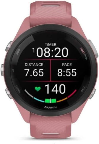 Garmin Forerunner 265S 42mm Running Smartwatch for Unisex, Light Pink/Powder Grey