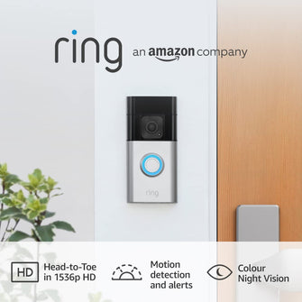 Buy Alann Trading Limited,Ring Battery Video Doorbell Plus by Amazon | Wireless Video Doorbell Camera with 1536p HD Video, Head-To-Toe View, Colour Night Vision, Wi-Fi, DIY | 30-day free trial of Ring Protect - Gadcet UK | UK | London | Scotland | Wales| Near Me | Cheap | Pay In 3 | Security Monitors & Recorders