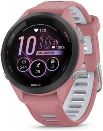 Garmin Forerunner 265S 42mm Running Smartwatch for Unisex, Light Pink/Powder Grey