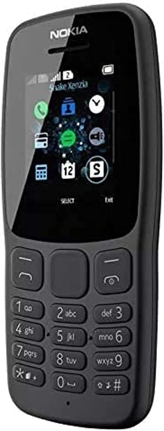 nokia,Nokia 106 4GB Dual Sim 2018 Dark Grey With LED Torch - FM Radio - Unlocked - Gadcet.com