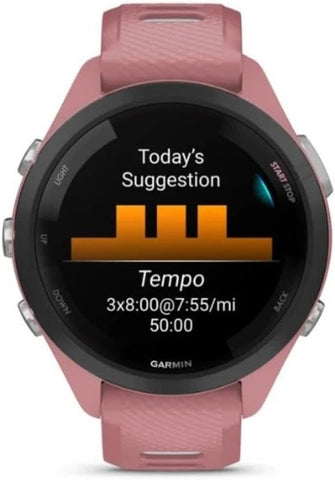 Garmin Forerunner 265S 42mm Running Smartwatch for Unisex, Light Pink/Powder Grey