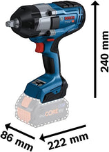 Bosch Professional BITURBO GDS 18V-1000 Cordless Impact Driver – 1000Nm Tightening Torque, 1600Nm Breakaway Torque, 2x ProCORE18V 5.5Ah Batteries, GAL 1880 CV Quick Charger, L-BOXX 136