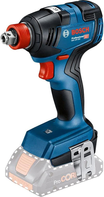 Bosch Professional 18V Cordless Impact Driver GDX 18V-200 – 200Nm Max Torque, 2x 5.0Ah GBA Batteries, Quick Charger GAL 18V-40, L-Case