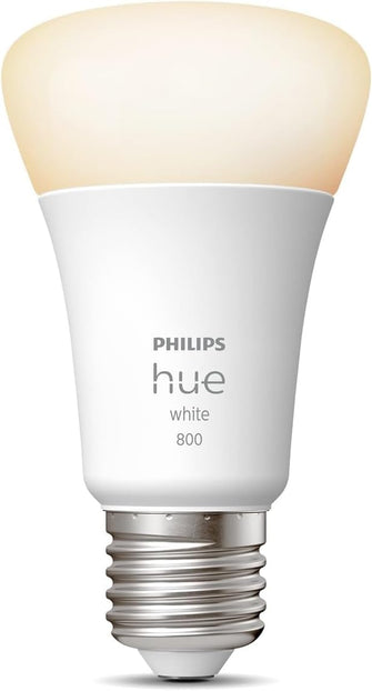 Philips Hue White A60 Smart LED Bulb (E27) – Works with Amazon Echo & Alexa, Indoor Home Lighting