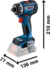 Bosch Professional 18V Cordless Drill/Driver GSR 18V-90 FC – FlexiClick System, 64Nm Hard Torque, Brushless Motor, 2-Gear, Ideal for Wood & Metal Drilling/Screwing