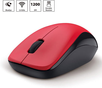 Buy Genius,Genius NX 7000 Wireless Mouse 1200 DPI; 2.4 GHz - Blue-Eye Sensor - Red - Gadcet.com | UK | London | Scotland | Wales| Ireland | Near Me | Cheap | Pay In 3 | Mice & Trackballs
