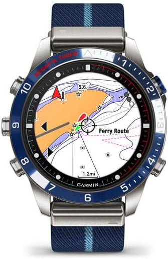 Garmin MARQ Captain Luxury Tool Watch - Advanced Nautical Features, Wind Speed, Tide, Temp Tracking