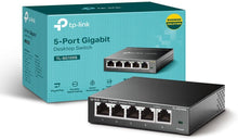 TP-Link TL-SG105S 5-Port Gigabit Ethernet Switch – Plug & Play, Fanless, Metal Casing, Desktop & Wall-Mountable, Energy-Saving