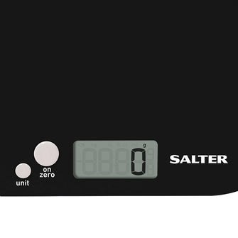 Salter Leaf Digital Kitchen Scale – 5kg Capacity, Tare Function, Liquid Measurement, Slim & Precise – Black