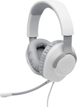 JBL Quantum 100 Wired Gaming Headset, Boom Mic, Multi-Platform Compatible - White