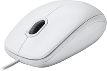 Logitech M100 Wired USB Mouse – 1000 DPI Optical Tracking, 3 Buttons, Ambidextrous – Compatible with PC, Mac & Laptop – White