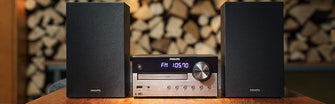 Buy Philips,Philips Audio M4505/12 Micro Music System - Bluetooth, DAB+/FM Radio, CD/MP3-CD Player, 60W, Audio-In, USB Charging, Bass-Reflex Speakers, Digital Sound Control - Black - Gadcet UK | UK | London | Scotland | Wales| Near Me | Cheap | Pay In 3 | Hi-Fi & Home Audio