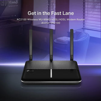 TP-Link AC2100 Wireless MU-MIMO VDSL/ADSL Modem Router, Dual-Band, Wi-Fi Speed Up To 2.1 Gbps, OneMeshTM, Versatile Connectivity, 4 x Gigabit Ports +1x 3.0 USB Port, Easy setup (Archer VR2100) - 3