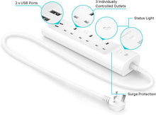 TP-Link Kasa WiFi Power Strip 3 Outlets + 2 USB Ports (KP303)