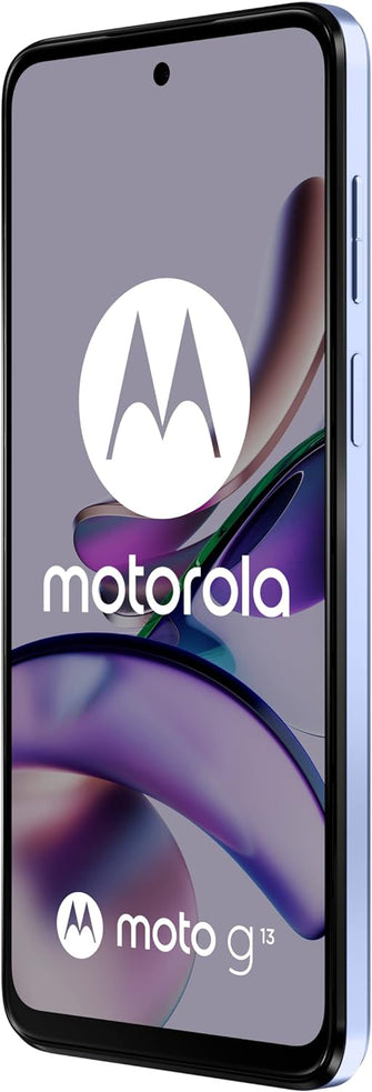 Buy Motorola,Motorola Moto (g13, 6.5 Inch 90 Hz HD+ Display, 50 MP Quad Pixel Camera, Dolby Atmos Stereo Speakers, 5000 mAh Battery, TurboPower Charging, 4/128 GB, Dual SIM), Lavender Blue - Gadcet UK | UK | London | Scotland | Wales| Near Me | Cheap | Pay In 3 | Mobile Phone