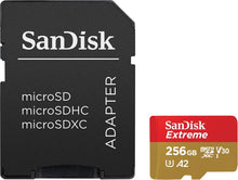 Buy Sandisk,SanDisk 256GB Extreme microSDXC card + SD adapter + RescuePRO Deluxe, up to 190MB/s, with A2 App Performance, UHS-I, Class 10, U3, V30, Black - Gadcet UK | UK | London | Scotland | Wales| Ireland | Near Me | Cheap | Pay In 3 | Memory Card