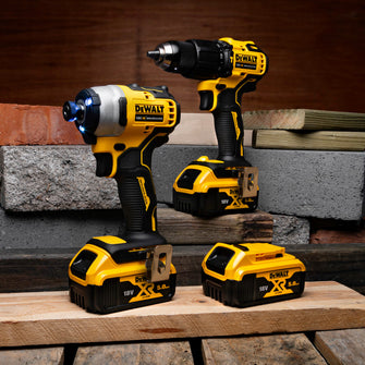 DeWalt DCK2062P3-GB 18V XR Brushless Compact Combi Drill & Impact Driver Twin Kit 3 x 5.0Ah