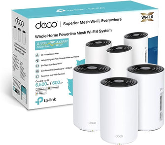 Buy TP-Link,TP-Link Deco PX50 AX3000 + G1500 Whole Home Powerline Mesh Wi-Fi 6 System, Dual-Band, Gigabit Ports, AI-Driven Mesh, cover up to 6,500 ft2, Connect up to 150 devices,1.0 GHz CPU, HomeShield, Pack of 3 - Gadcet.com | UK | London | Scotland | Wales| Ireland | Near Me | Cheap | Pay In 3 | Network Cards & Adapters