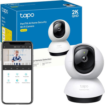 Buy Tapo,Tapo 2K QHD Indoor Pan/Tilt Security Wi-Fi Camera, AI Detection,360° Visual Coverage, Night Vision, Customizable privacy Mode, Cloud &Local Storage, Works with Alexa&Google Home(Tapo C220) - Gadcet UK | UK | London | Scotland | Wales| Near Me | Cheap | Pay In 3 | Surveillance Cameras