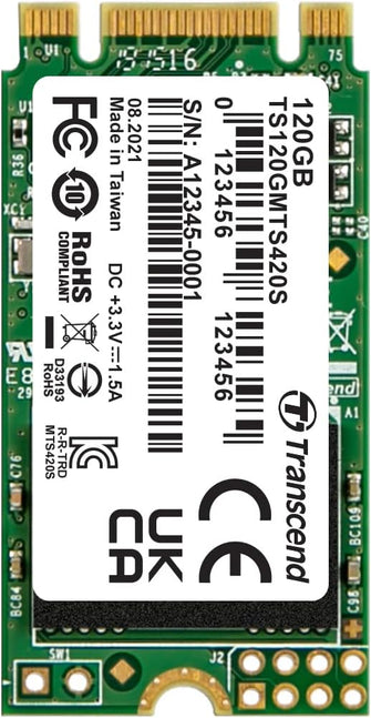 Transcend MTS420S 120GB M.2 2242 SATA III SSD – 6Gb/s, 3D TLC NAND (TS120GMTS420S)